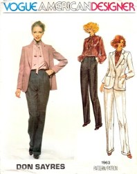 1963 DON SAYRES PANEL JACKET, BLOUSE, PANTS 1978 PATTERN 14